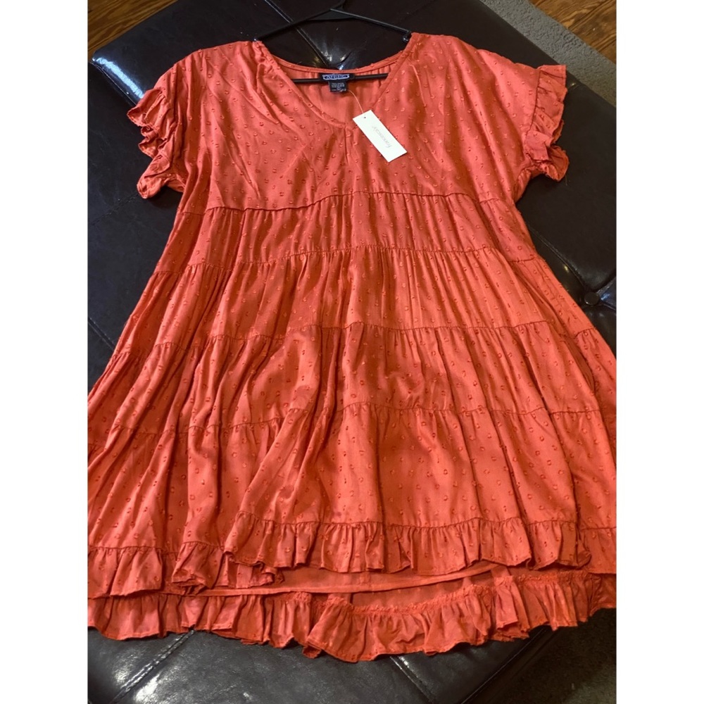 Rust / Burnt orange midi dress NWT size large